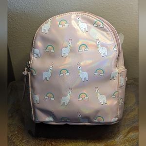 Llama Print Small Backpack NWT